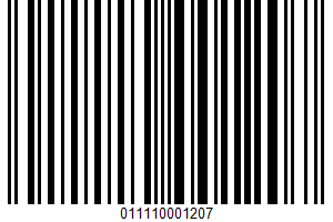 Round Top White Enriched Bread UPC Bar Code UPC: 011110001207