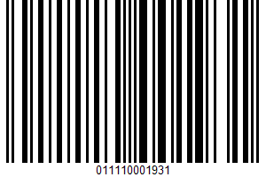 Enriched Wheat Bread UPC Bar Code UPC: 011110001931