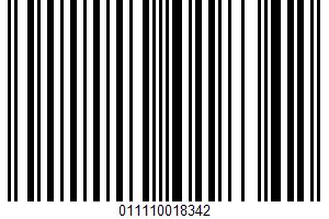 100% Juice From Concentrate UPC Bar Code UPC: 011110018342