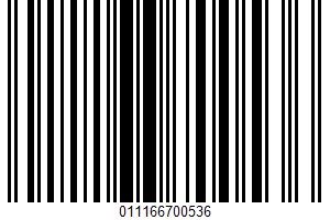 2% Reduced Fat Milk UPC Bar Code UPC: 011166700536