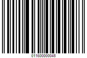 The Original Cane Syrup UPC Bar Code UPC: 011600000048