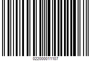 Bite Size Candies UPC Bar Code Bite Size Candies UPC Bar Code UPC: 022000011107