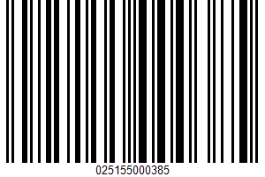 Grilled Cheese UPC Bar Code UPC: 025155000385