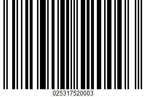 Uncured Turkey Hot Dog UPC Bar Code UPC: 025317520003