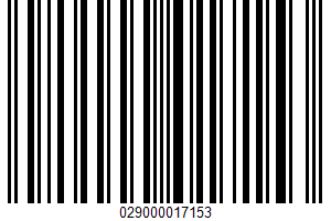 Nutrition Recommended Mix UPC Bar Code UPC: 029000017153