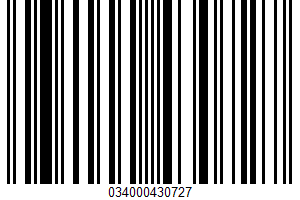 Peanut Butter Cup UPC Bar Code UPC: 034000430727