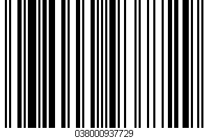 Cereal UPC Bar Code UPC: 038000937729