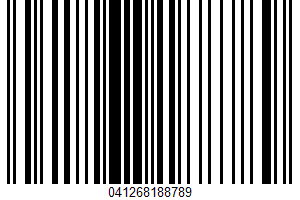 Alfredo Sauce UPC Bar Code UPC: 041268188789