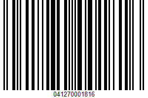 100% Pure Canola Oil UPC Bar Code UPC: 041270001816