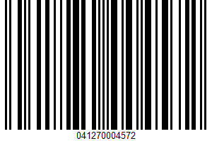 Pasteurized Small Curd UPC Bar Code UPC: 041270004572