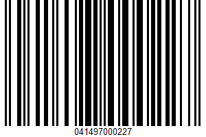 Round Top White, Enriched Bread UPC Bar Code UPC: 041497000227