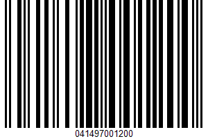 Round Top White Enriched Bread UPC Bar Code UPC: 041497001200