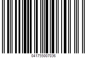 100% Pure Juice From Concentrate UPC Bar Code UPC: 041755007036