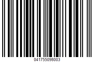 100% Cranberry Juice From Concentrate UPC Bar Code UPC: 041755098003
