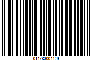 Veggie Sticks UPC Bar Code UPC: 041780001429