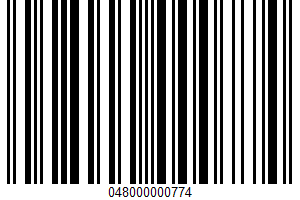 Small Shrimp Deveined UPC Bar Code Small Shrimp Deveined UPC Bar Code UPC: 048000000774