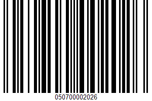 Organic Sweet Corn Whole Kernel UPC Bar Code Organic Sweet Corn Whole Kernel UPC Bar Code UPC: 050700002026
