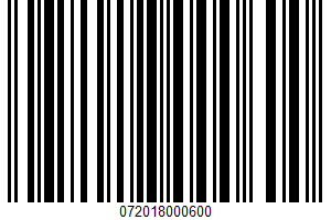 American Pasteurized Process Cheese UPC Bar Code UPC: 072018000600