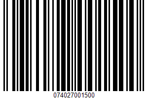 All Natural Solid White Albacore Tuna In Water UPC Bar Code All Natural Solid White Albacore Tuna In Water UPC Bar Code UPC: 074027001500