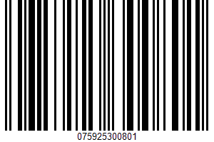 Pasteurized Process American Cheese UPC Bar Code UPC: 075925300801