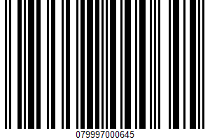 2% Reduced Fat Milk UPC Bar Code UPC: 079997000645