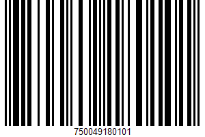 Nutrition Bar UPC Bar Code UPC: 750049180101