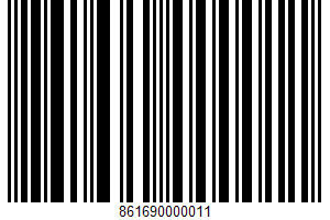 Non-carbonated Purified Drinking Water UPC Bar Code UPC: 861690000011