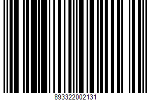 Beef Jerky UPC Bar Code UPC: 893322002131